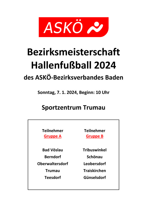 Ask Bezirks Fu Ballmeisterschaft